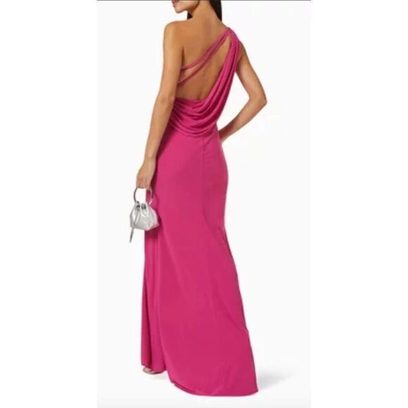 Mac Duggal One Shoulder Gown in Candy Pink NWT Size 2 - Picture 3 of 7